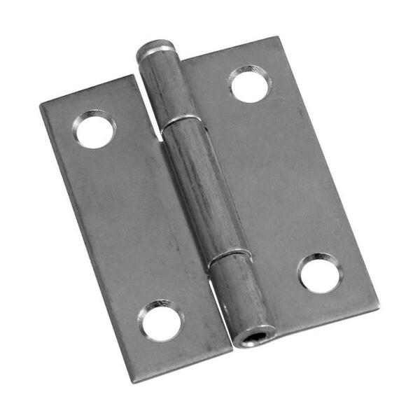 National Mfg Sales 2 in. Steel Door Removable Pin Hinge, Zinc-Plated, 2PK 5701636